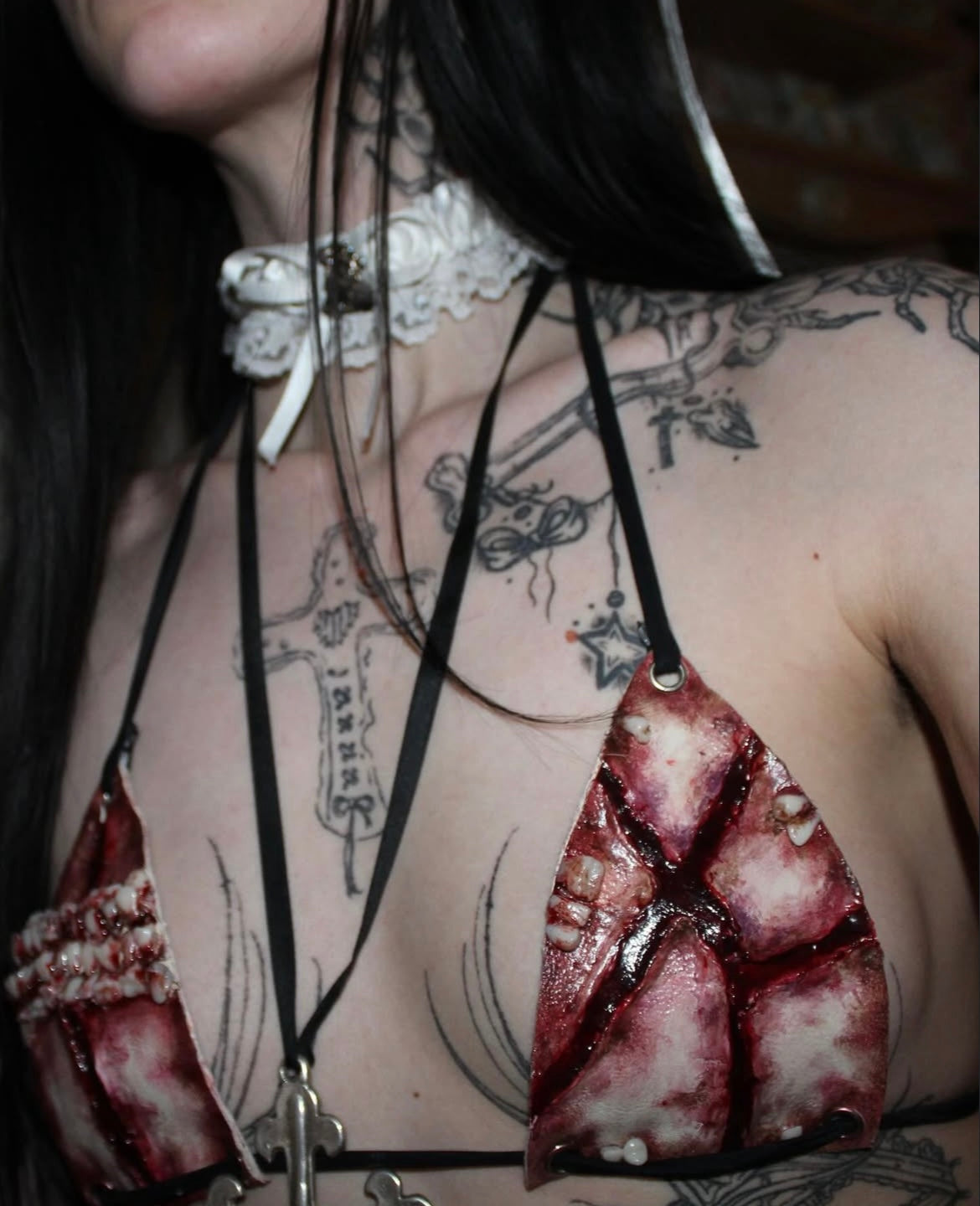 flesh + teeth bra