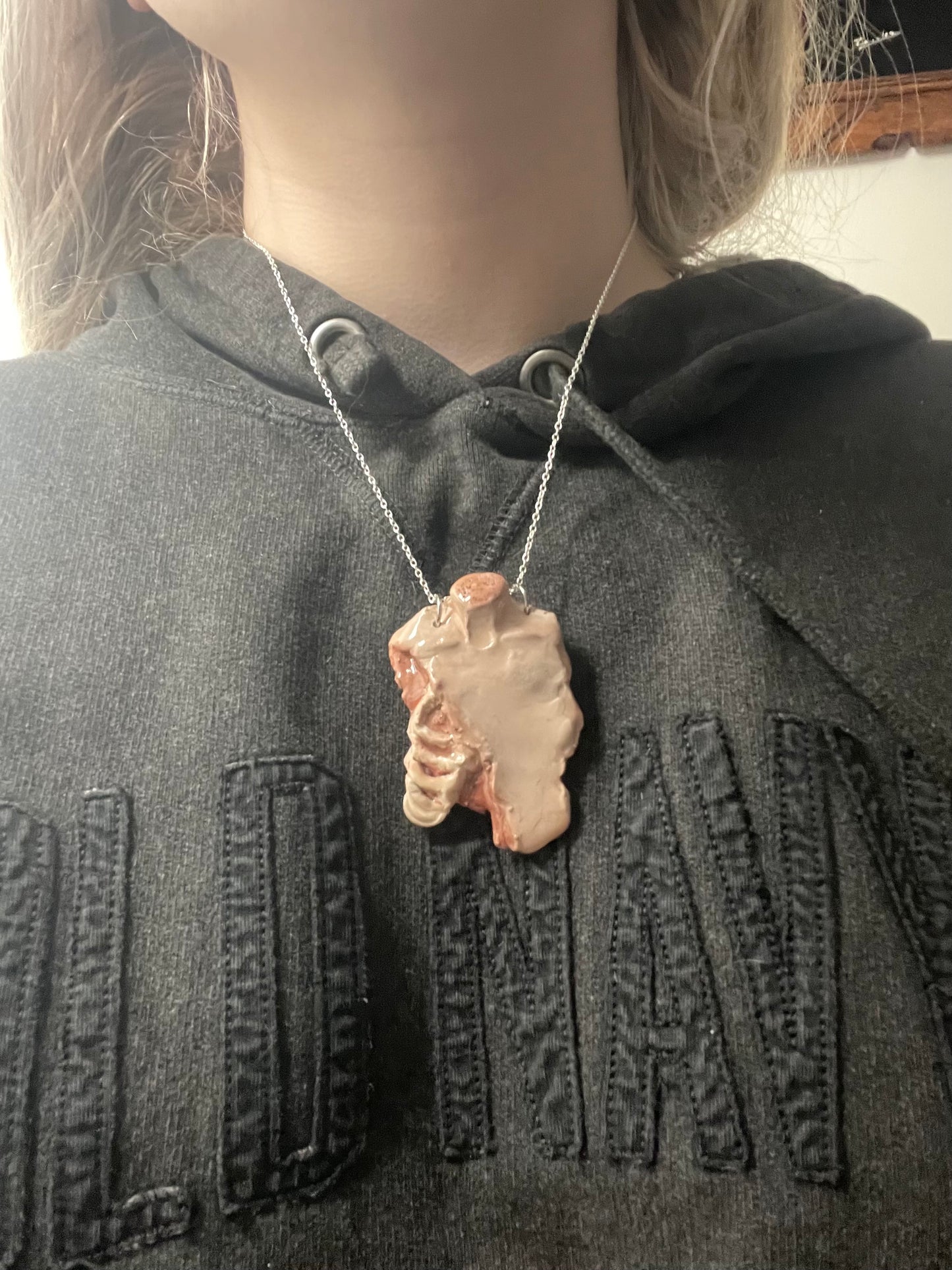 1/1 torso ribcage necklace
