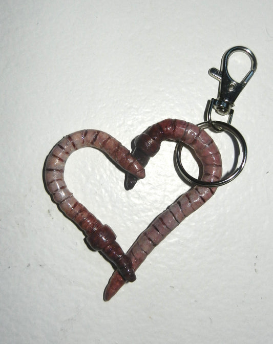 1/1 worm love keychain