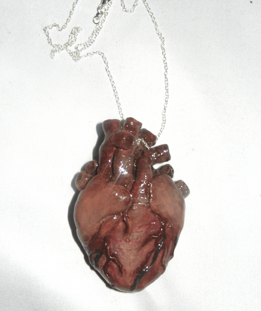 1/1 large anatomical heart necklace
