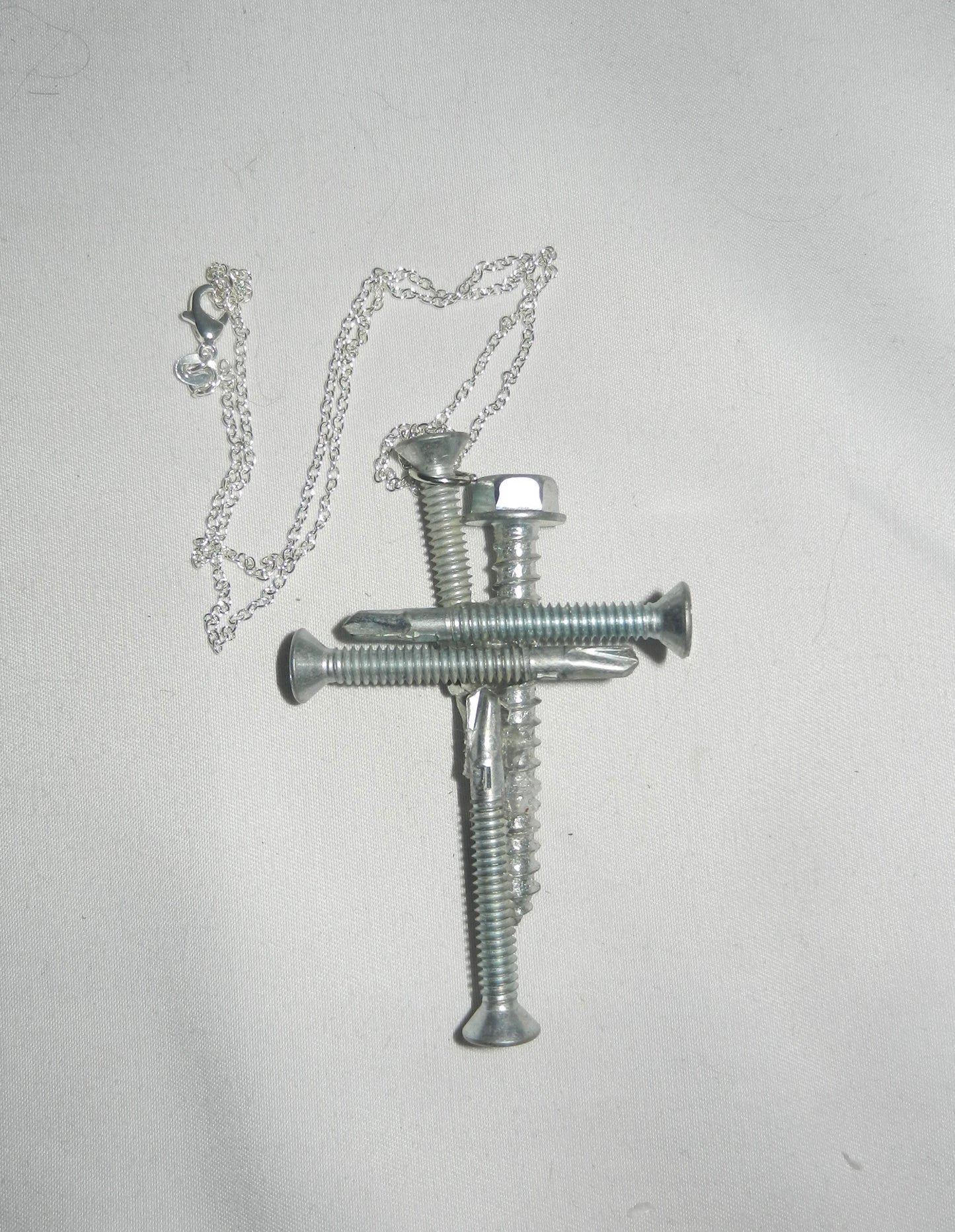 1/1 smaller nails cross necklace