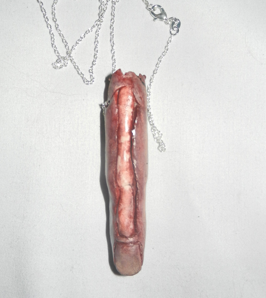 1/1 exposed bone finger necklace