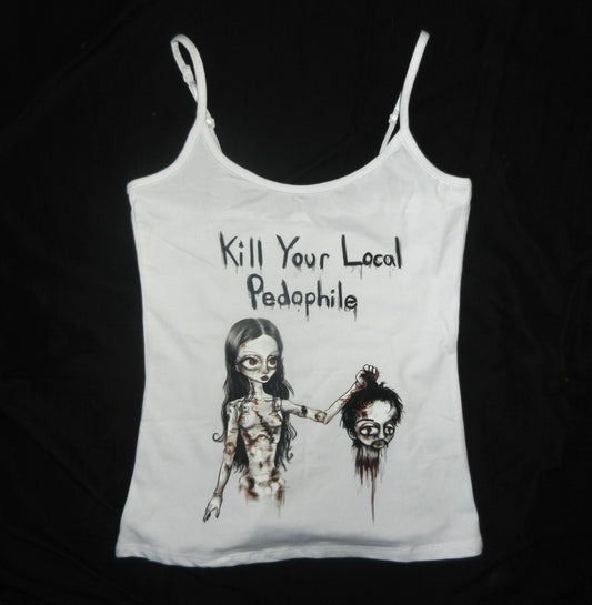 kill your local pedophile tank top