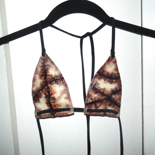 stitched flesh bra